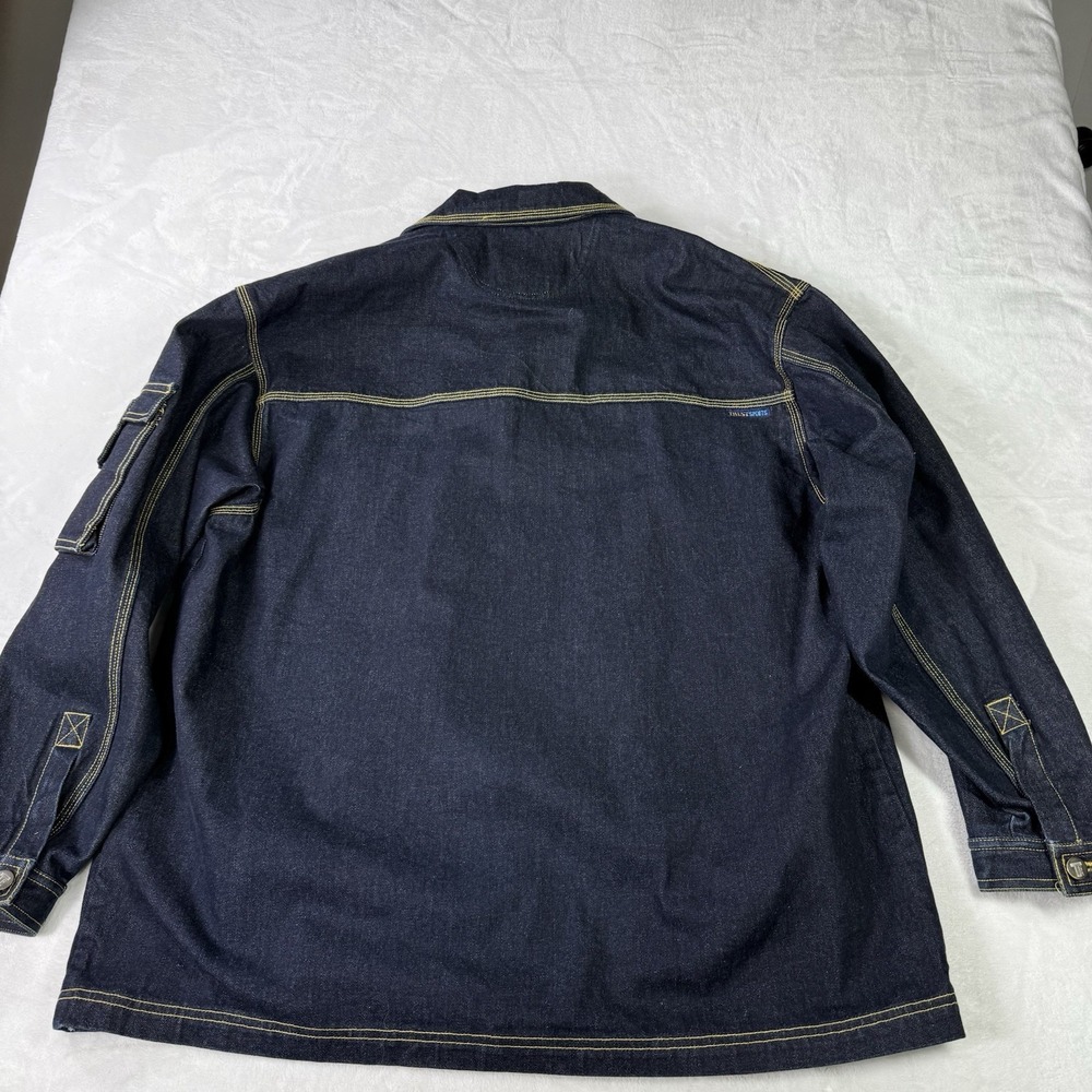 Trust Sports Collection Jean Jacket 2XL Trucker Baggy Y2K‎ Streetwear Fireman - Picture 8 of 14